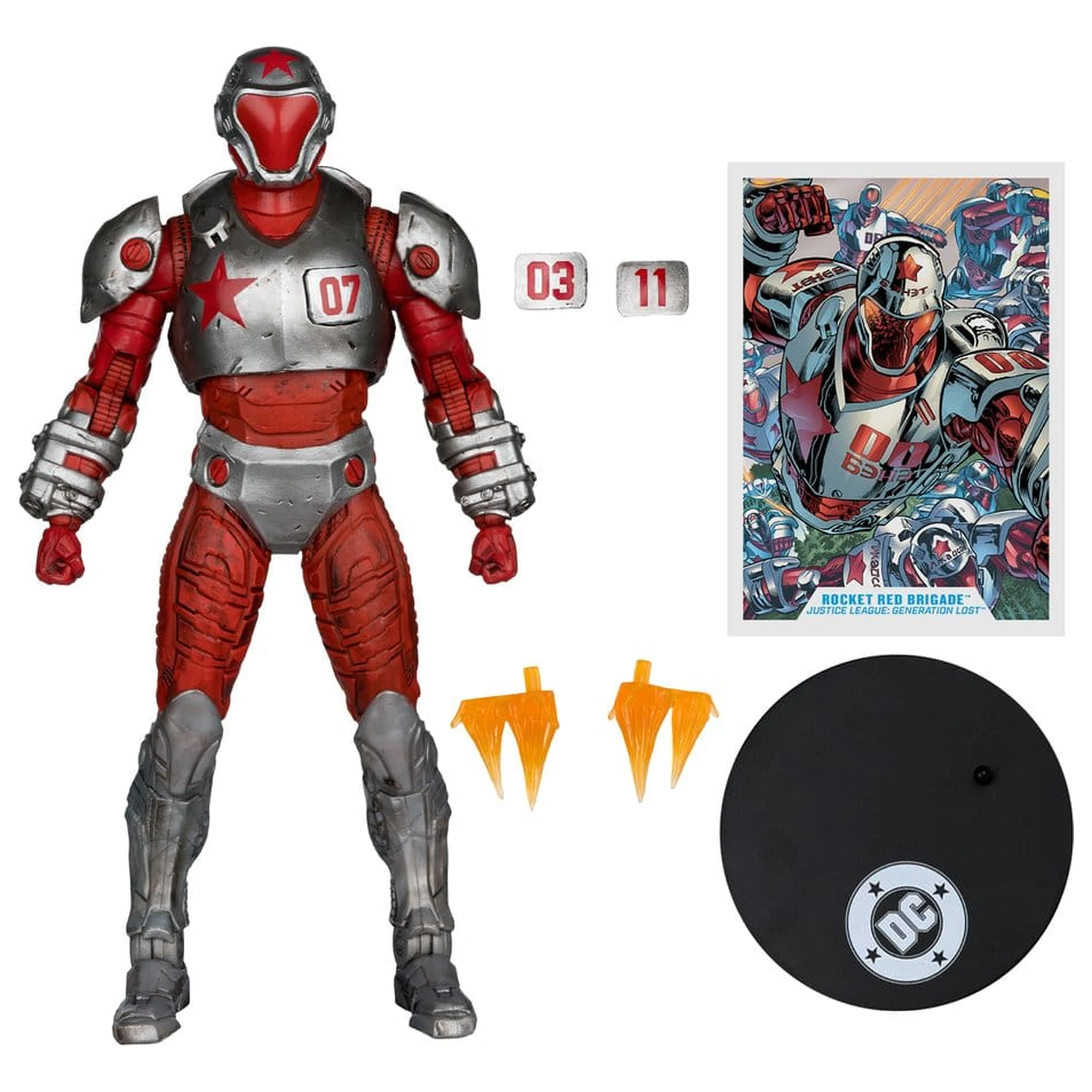 Justice League: Generation Lost DC Multiverse Figura de acțiune Rocket Red Brigade 18 cm poza produsului