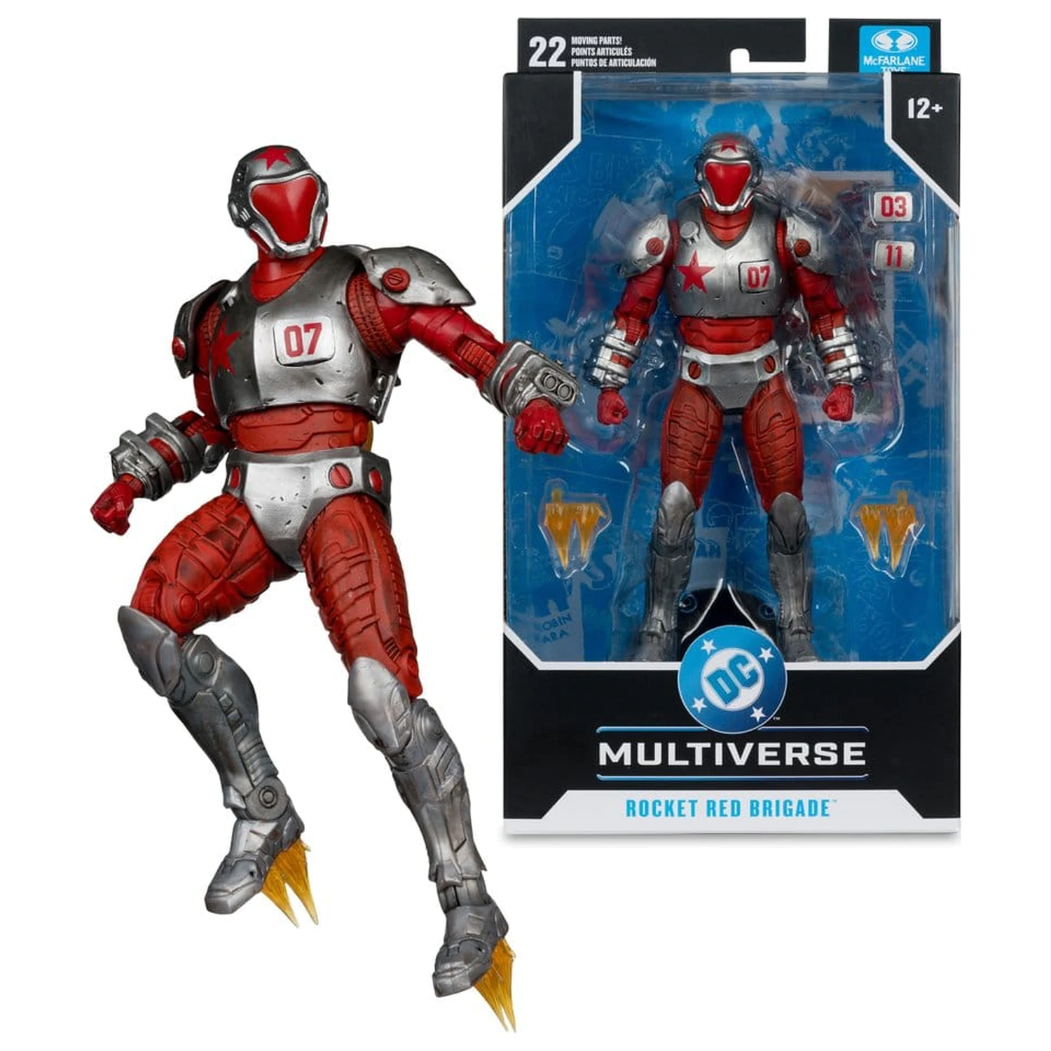 Justice League: Generation Lost DC Multiverse Figura de acțiune Rocket Red Brigade 18 cm poza produsului