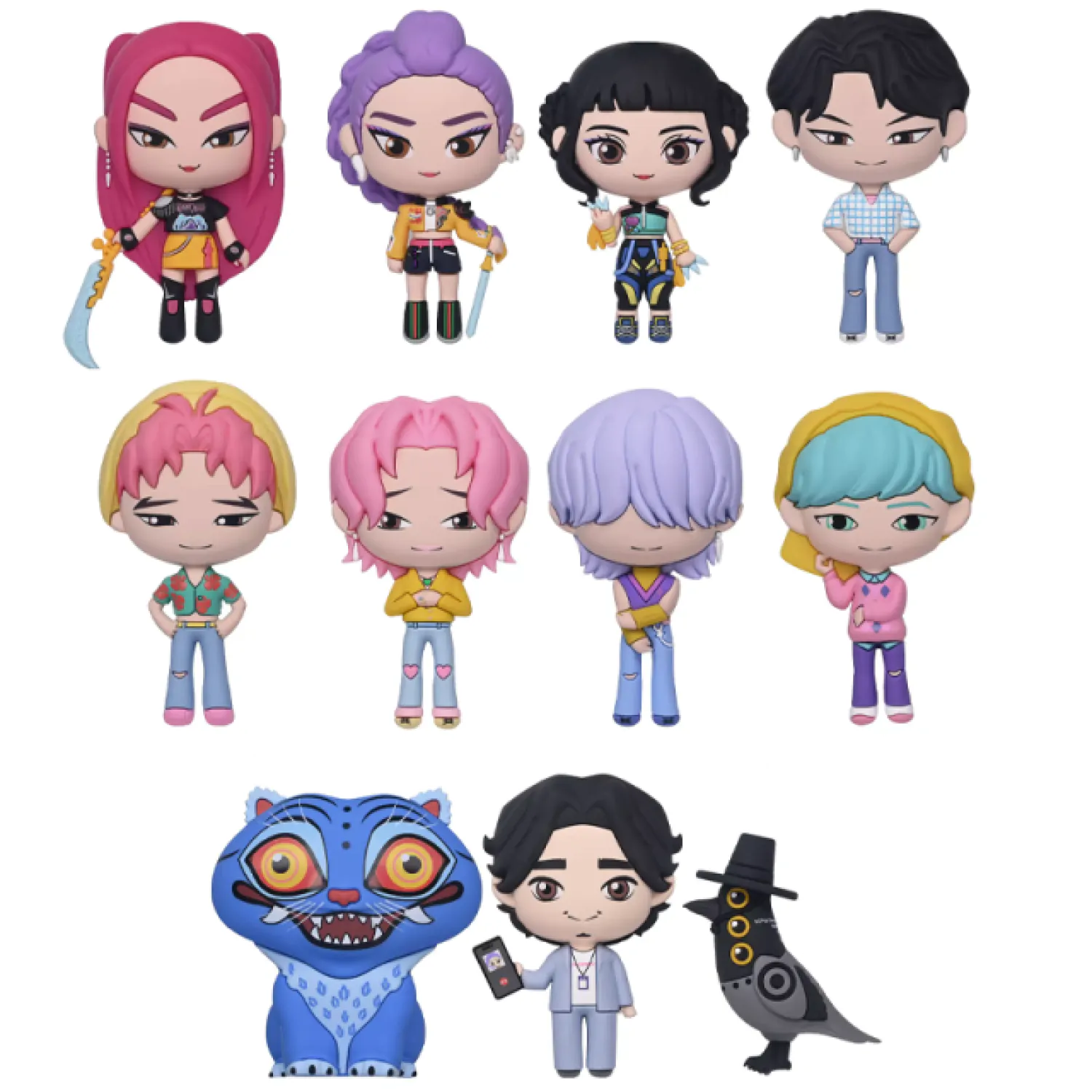 K-Pop Demon Hunter 3D PVC Clipuri pentru Genți Pungă Misterioasă poza produsului