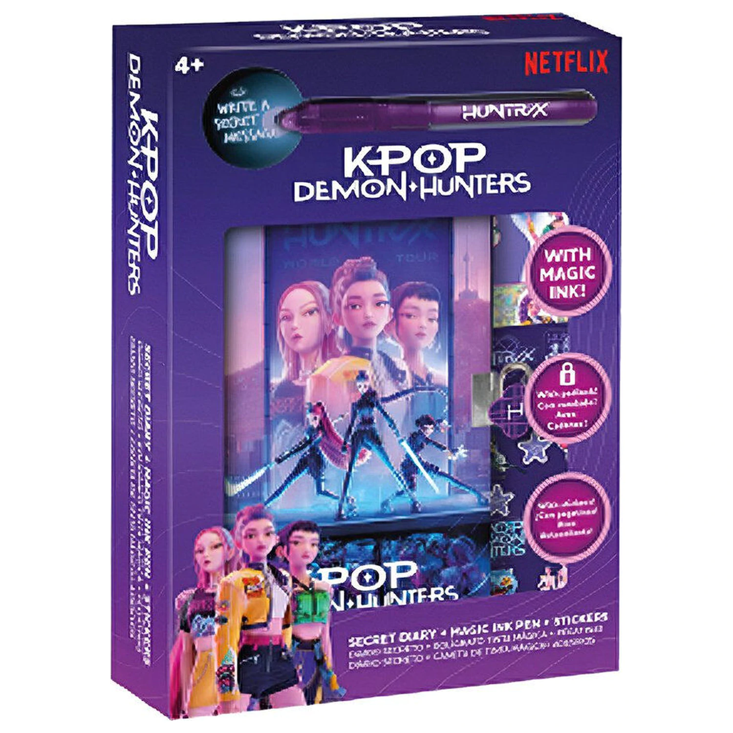 Jurnal K-Pop Demon Hunters cu set de pixuri cu cerneala magica poza produsului