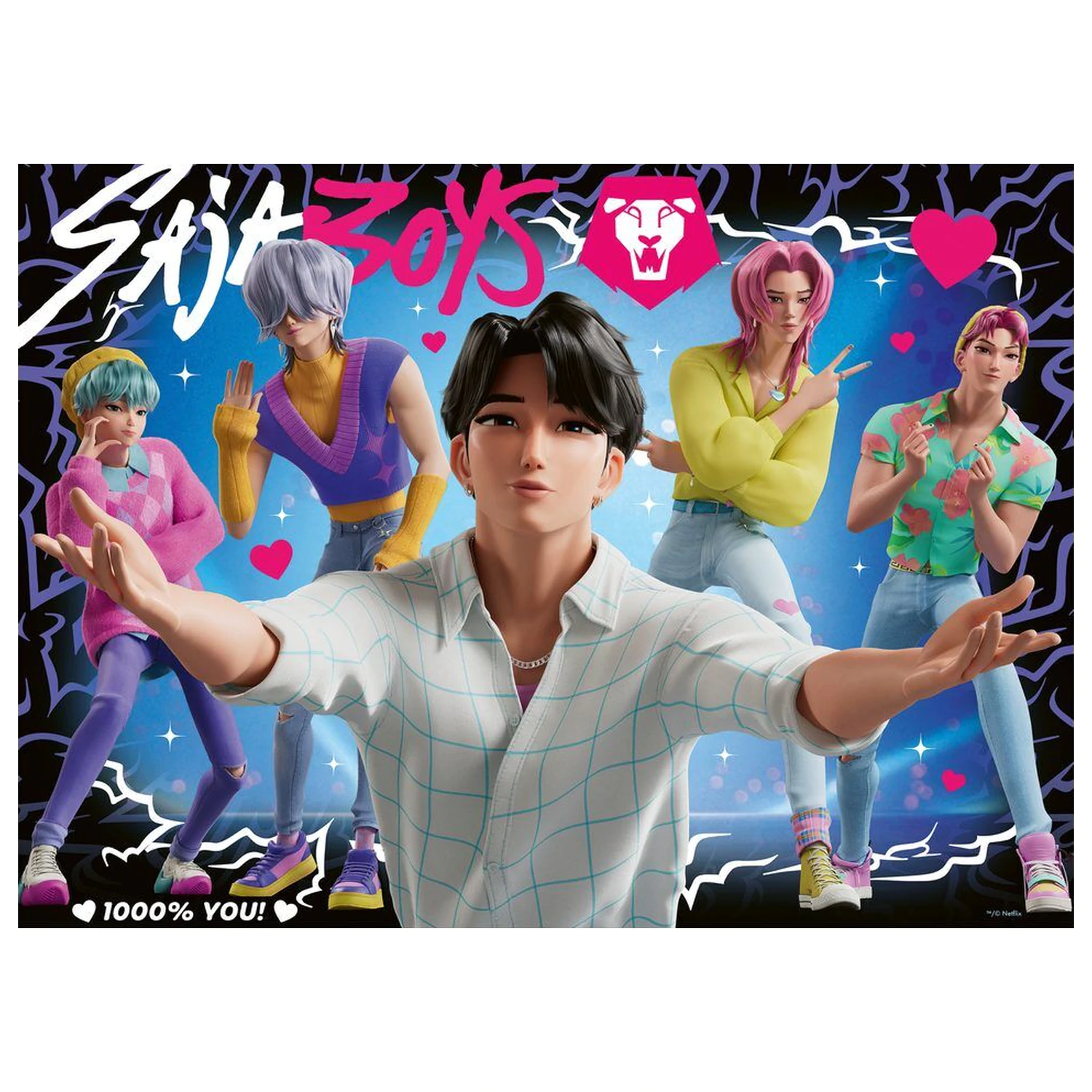 K-Pop Demon Hunters puzzle 4x100 de piese poza produsului