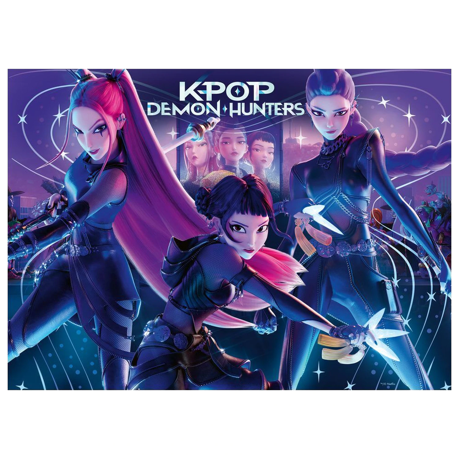 K-Pop Demon Hunters puzzle 4x100 de piese poza produsului