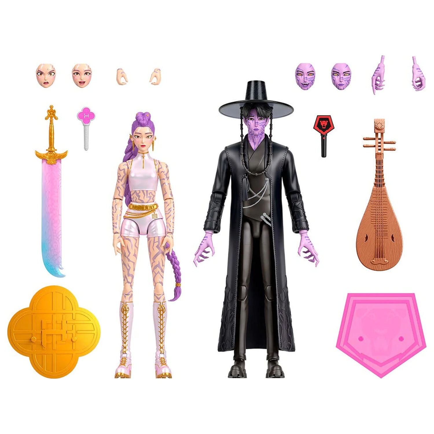 K-Pop Demon Hunters Rumi & Jinu pachet de 2 figurine de 15cm poza produsului
