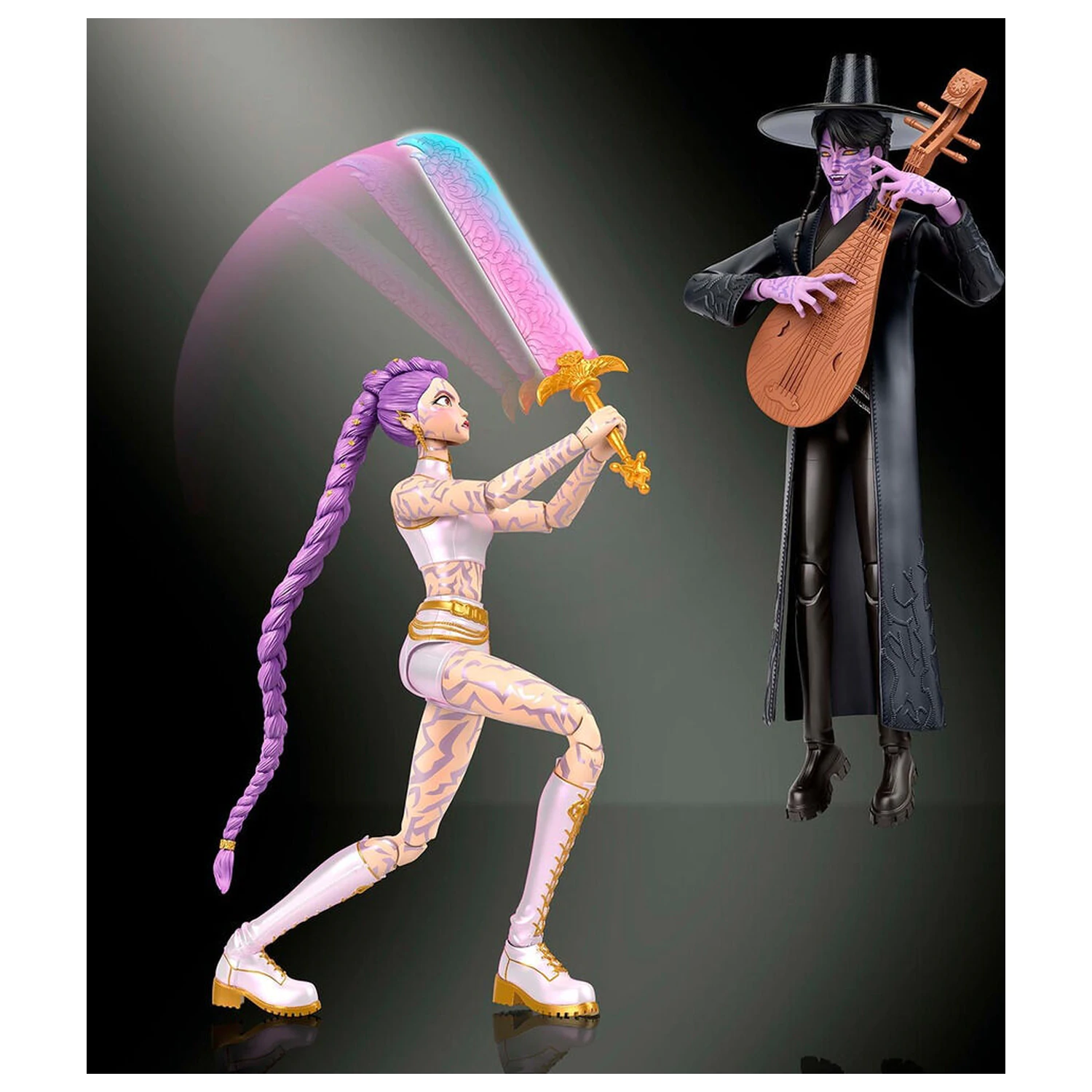 K-Pop Demon Hunters Rumi & Jinu pachet de 2 figurine de 15cm poza produsului
