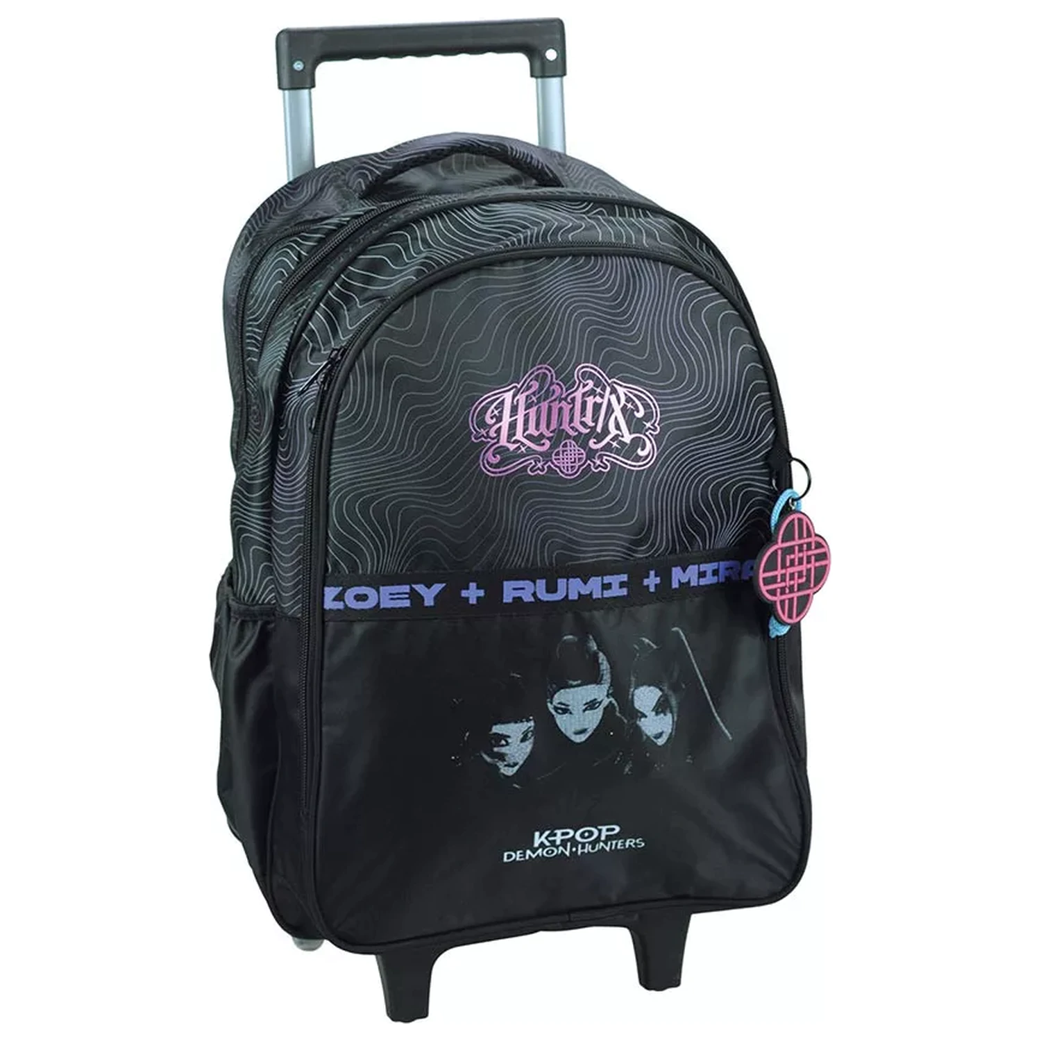 K-pop Demon Hunters Black Rolling School Bag, 46 cm poza produsului