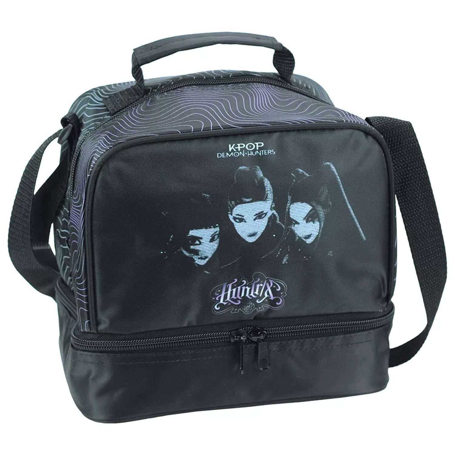 K-pop Demon Slayers Geanta neagra termoizolanta pentru pranz 21 cm poza produsului