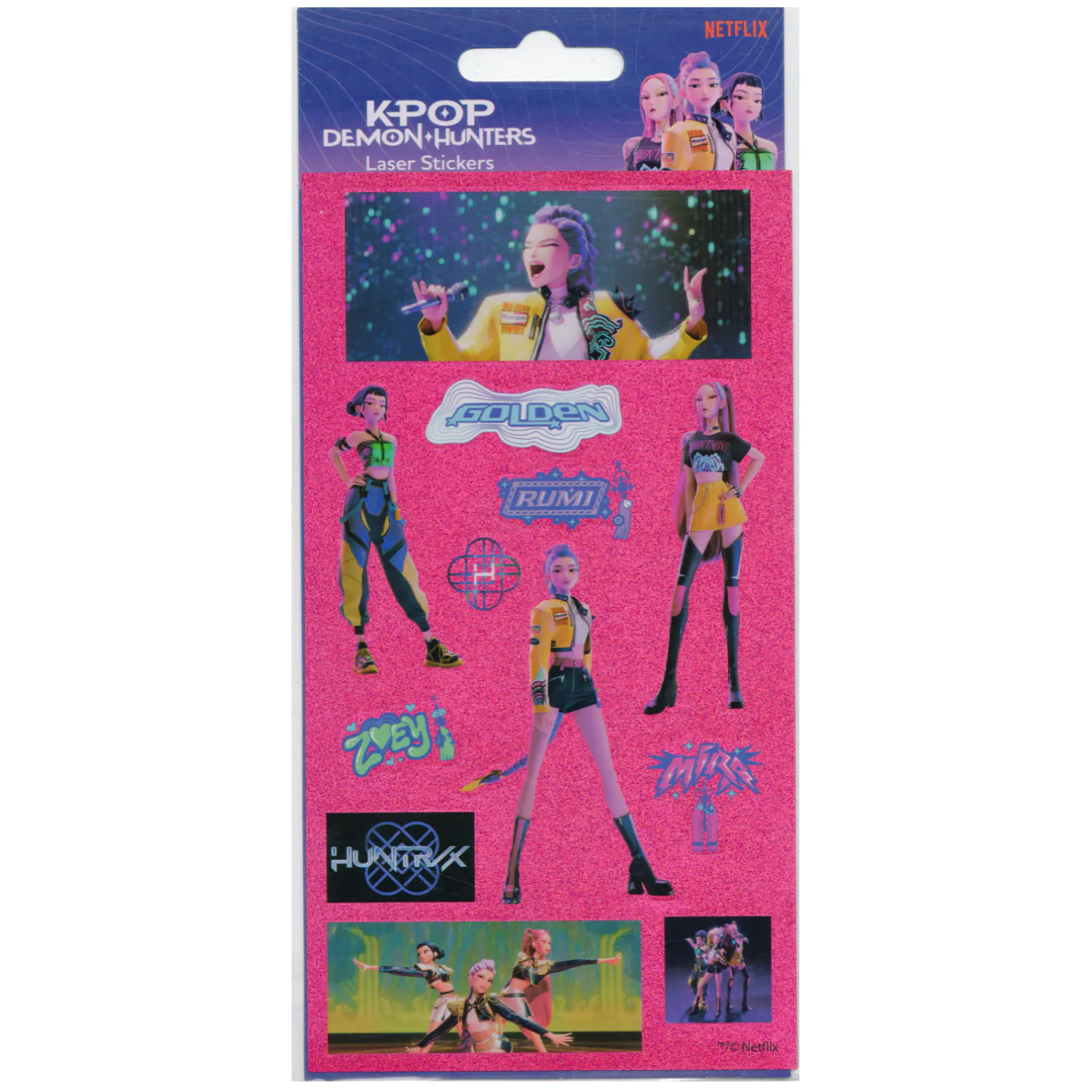 Sticker holografic K-pop Demon Slayer Hunter X Golden poza produsului