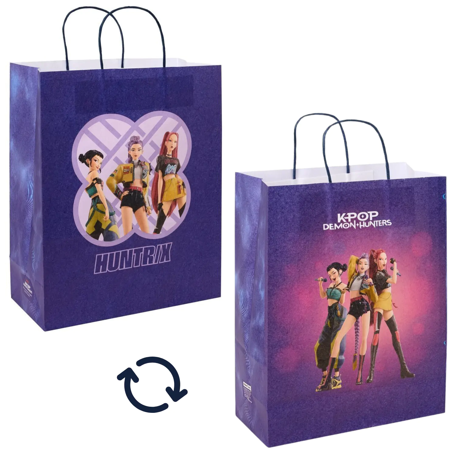 K-pop Demon Slayer Huntrix pungă de cadou din hârtie 32 cm poza produsului