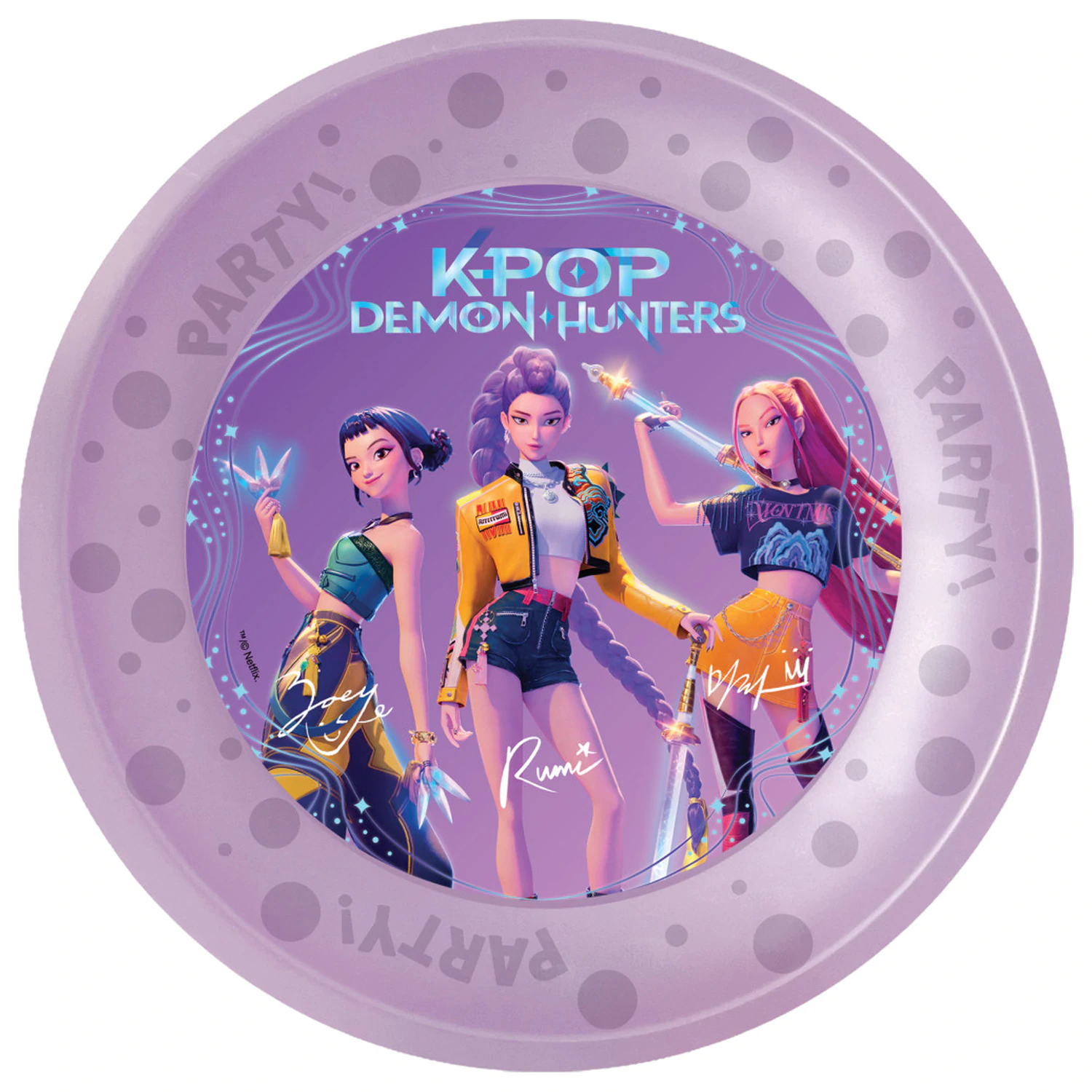 K-pop Demon Hunters farfurie din plastic set 4 piese 21 cm poza produsului