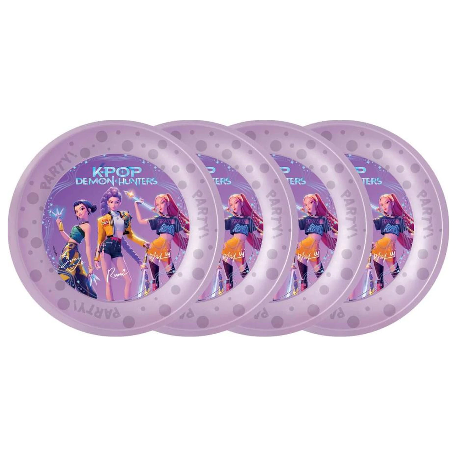 K-pop Demon Hunters farfurie din plastic set 4 piese 21 cm poza produsului