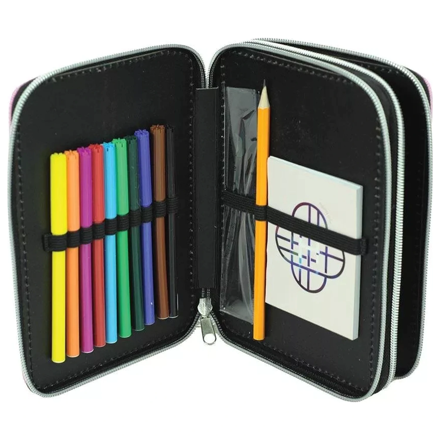 K-pop Demon Slayers Pink Penar Etui 2-Story plin poza produsului