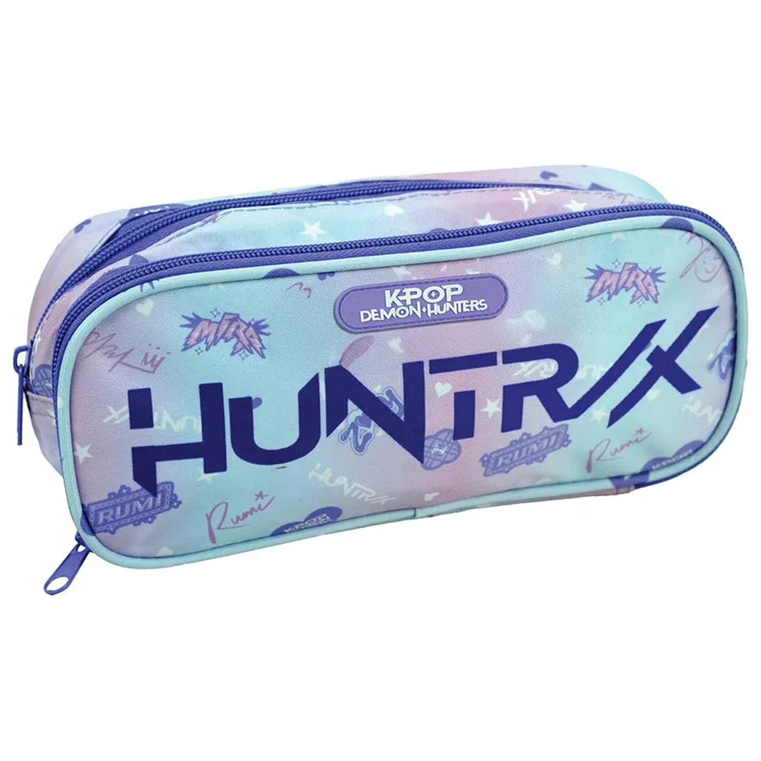 K-pop Demon Hunters Purple Trusă de creioane cu două compartimente 26 cm poza produsului