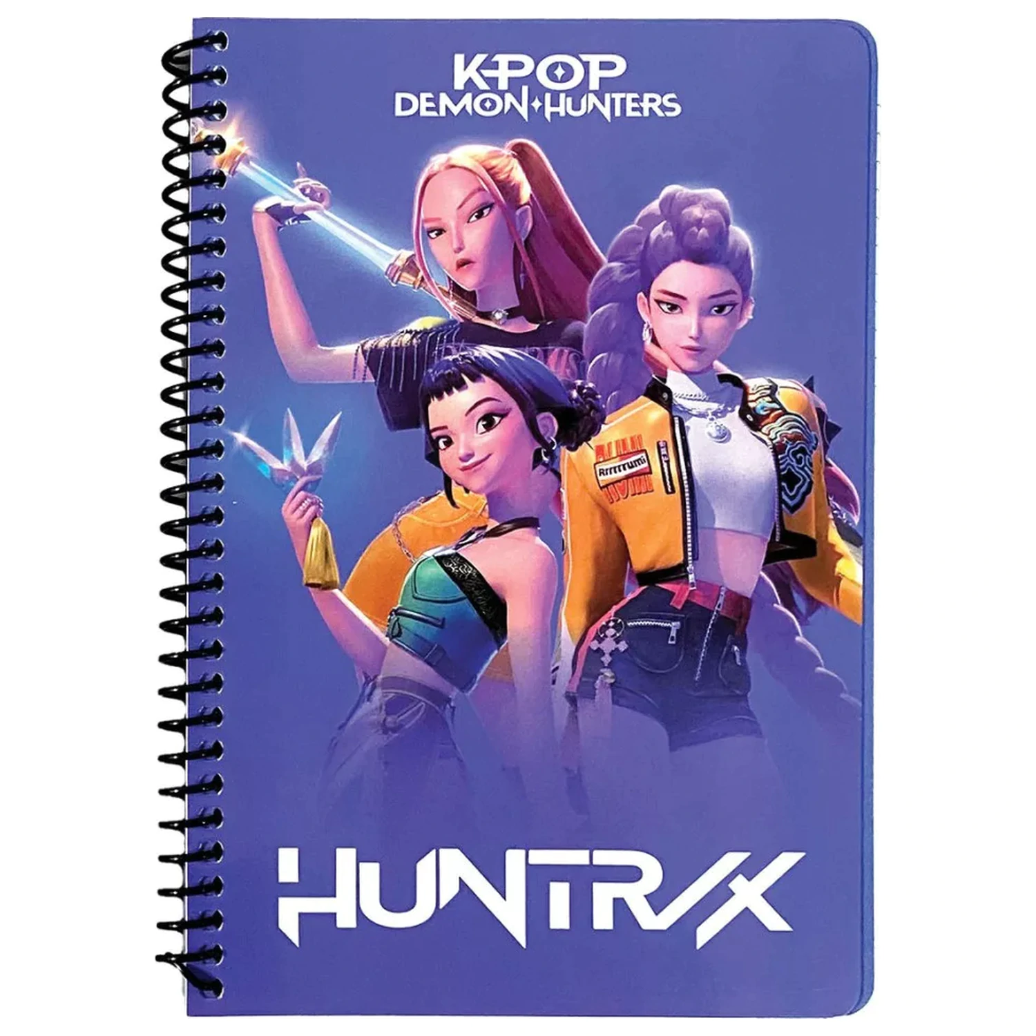 K-pop Demon Hunters Warriors B/5 Lined Spiral Caiet 105 coli poza produsului