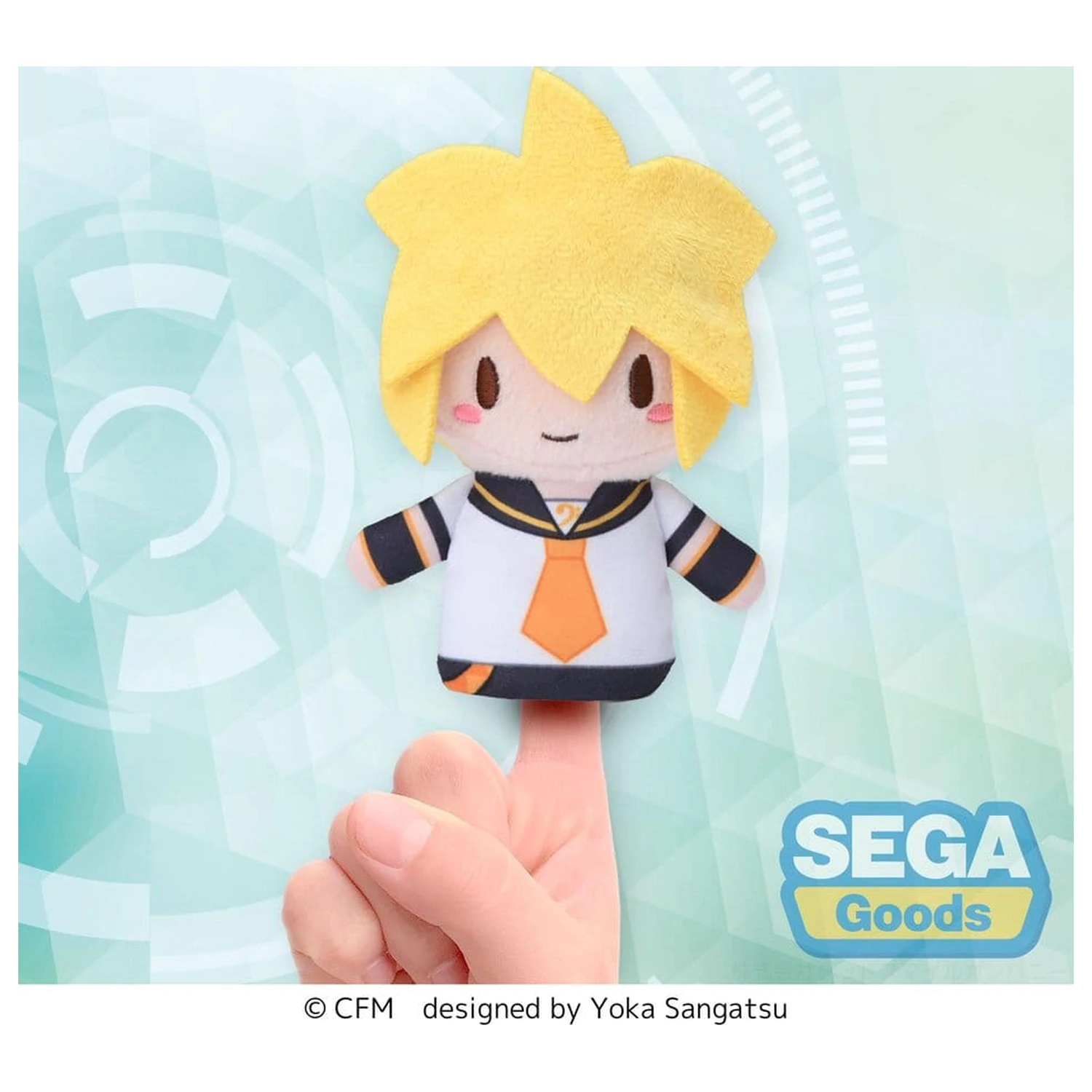 Figurina de plus Kagamine Rin & Len Fuwa Petit Mascota de deget Kagamine Len 10 cm poza produsului