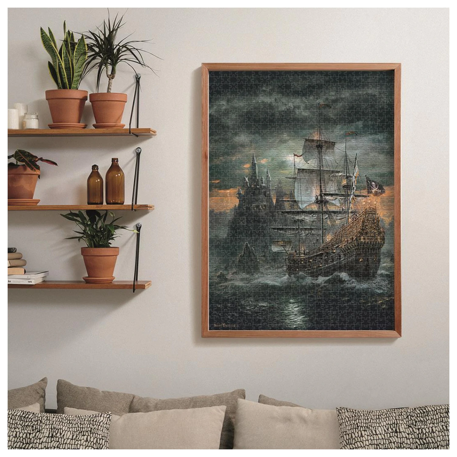 Pirate Ship Haunted Seas puzzle cu 1500 de piese poza produsului