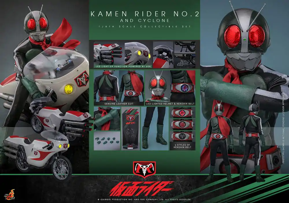 Kamen Rider 1/6 Kamen Rider No. 2 and Cylone 30 cm poza produsului