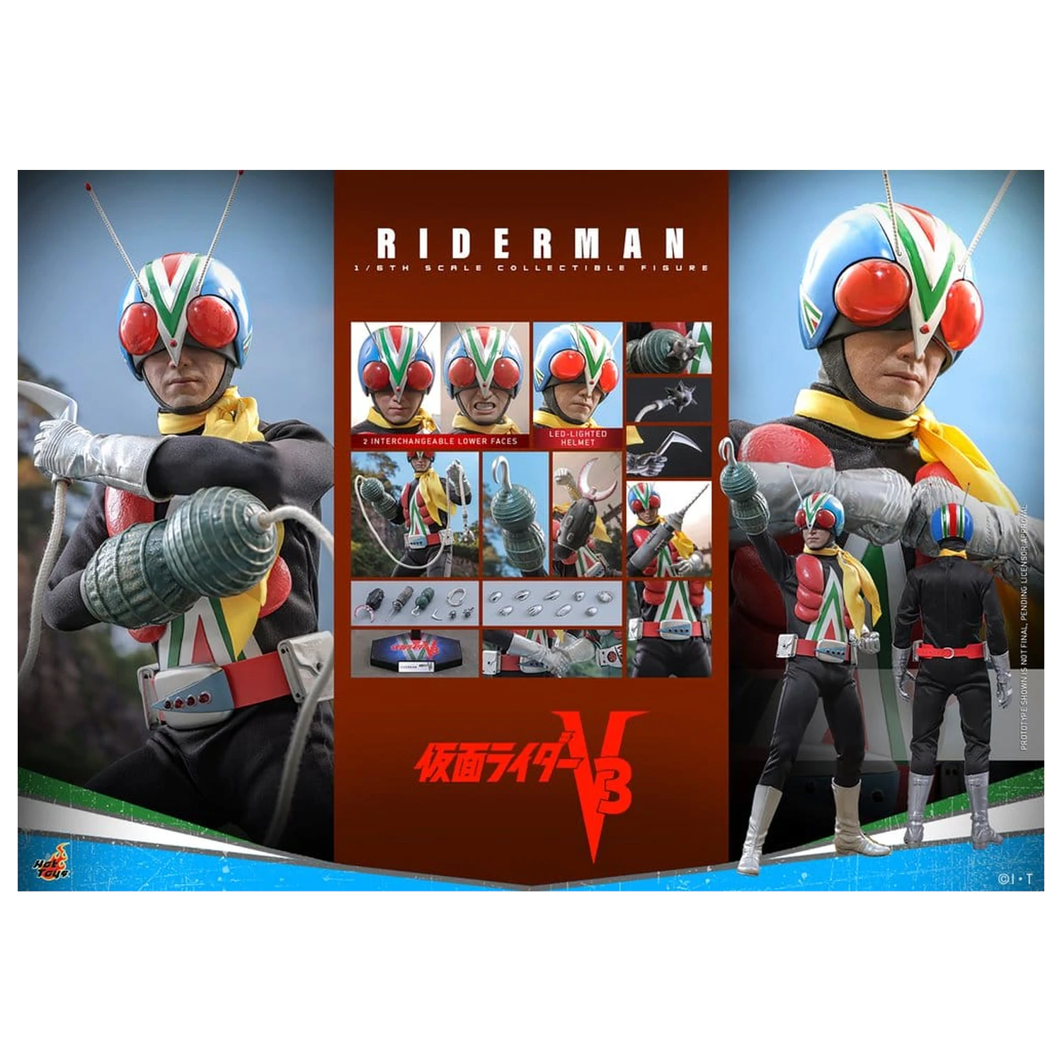 Kamen Rider Figurina de acțiune 1/6 Riderman 30 cm poza produsului