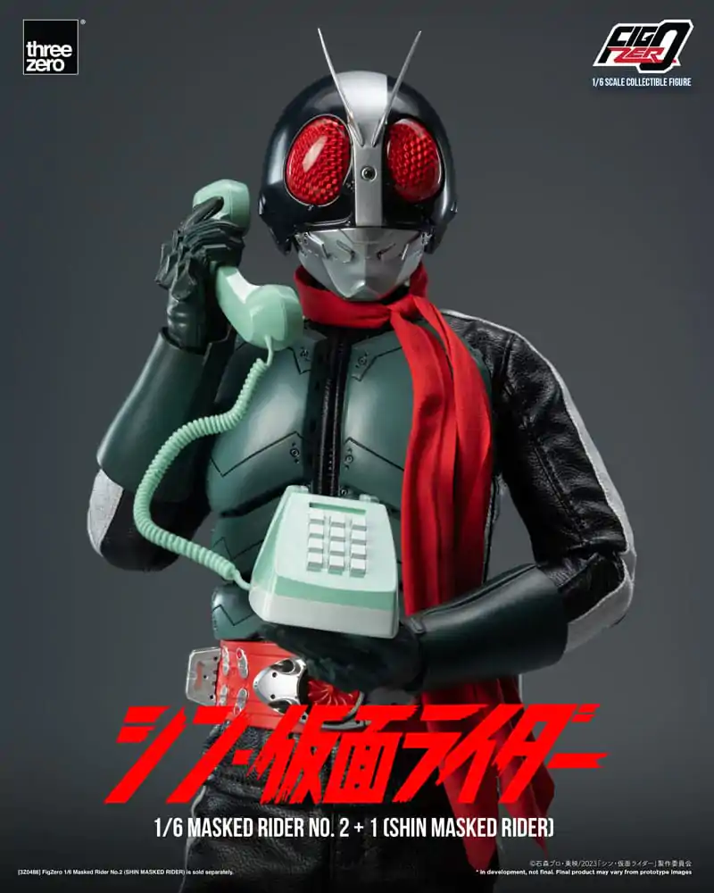 Figurină de acțiune Kamen Rider FigZero 1/6 Masked Rider No.2+1 (Shin Masked Rider) 32 cm poza produsului