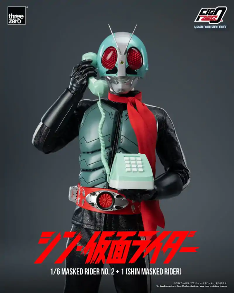 Figurină de acțiune Kamen Rider FigZero 1/6 Masked Rider No.2+1 (Shin Masked Rider) 32 cm poza produsului