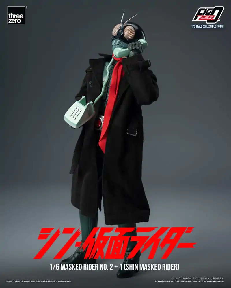 Figurină de acțiune Kamen Rider FigZero 1/6 Masked Rider No.2+1 (Shin Masked Rider) 32 cm poza produsului