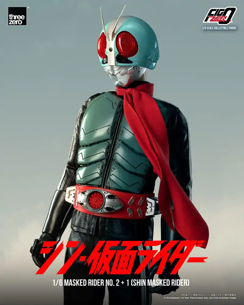 Figurină de acțiune Kamen Rider FigZero 1/6 Masked Rider No.2+1 (Shin Masked Rider) 32 cm poza produsului