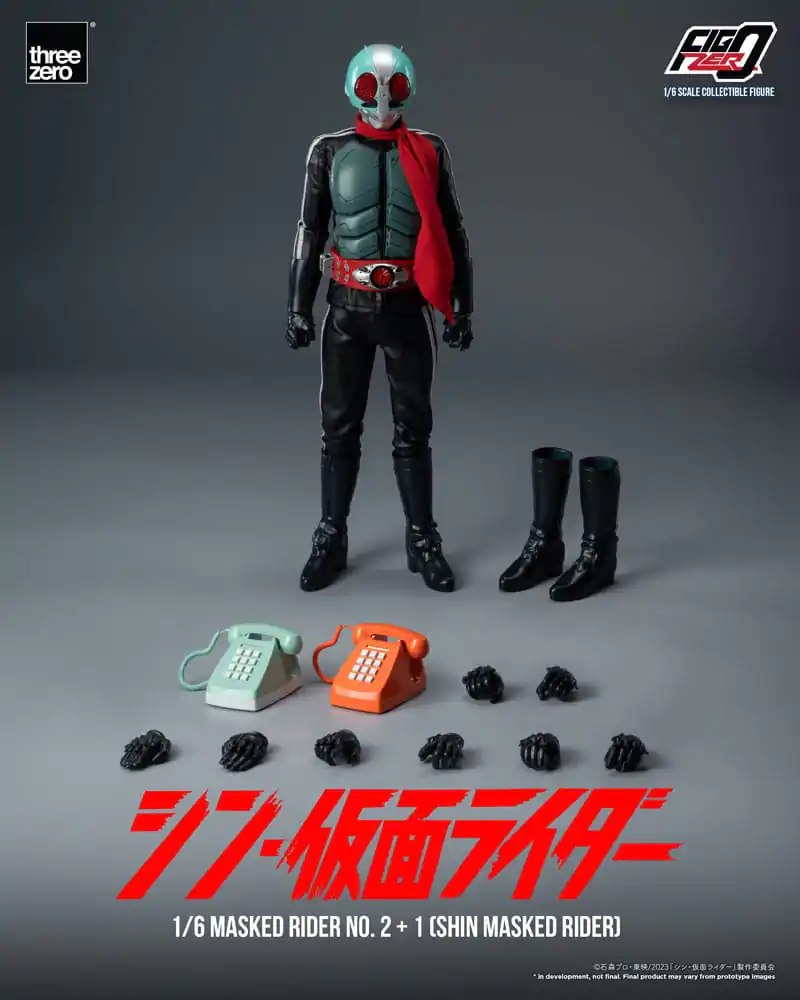 Figurină de acțiune Kamen Rider FigZero 1/6 Masked Rider No.2+1 (Shin Masked Rider) 32 cm poza produsului