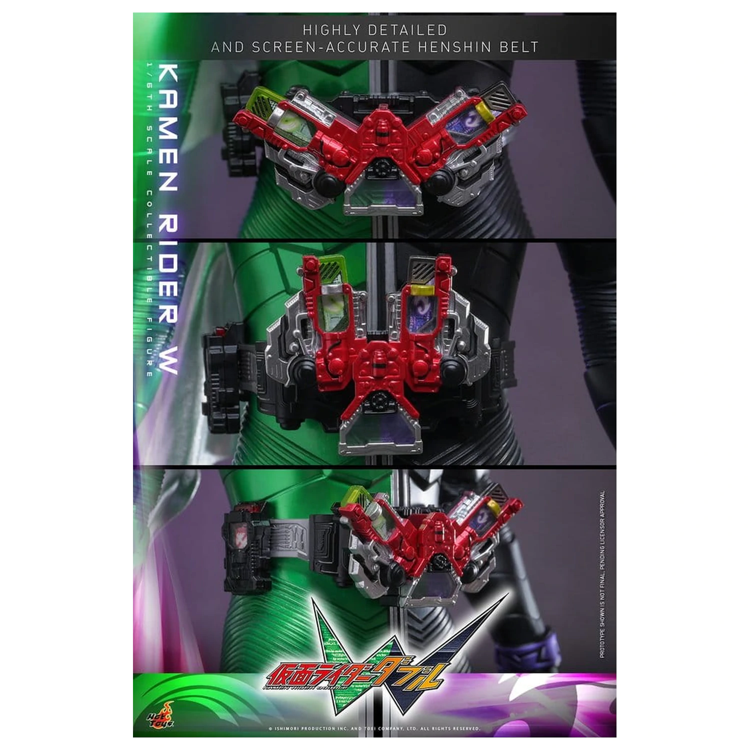 Figurina de actiune Kamen Rider Television Masterpiece Series 1/6 Kamen Rider W 31 cm poza produsului