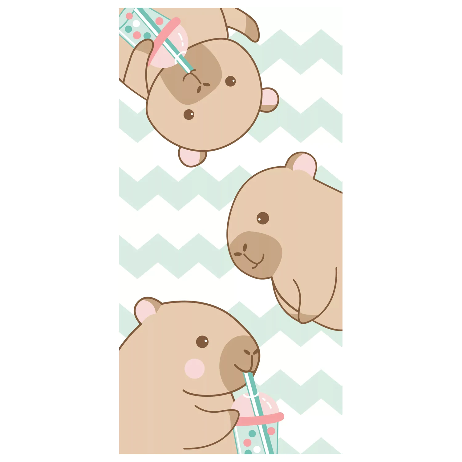 Capybara Bubble prosop 70x140cm poza produsului