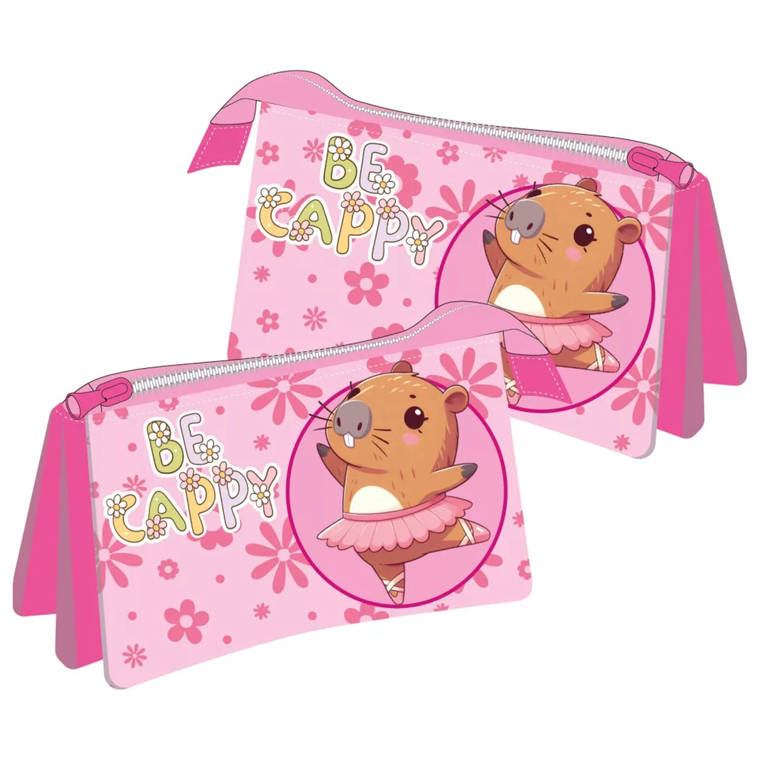 Capybara Dancing Trusă de creioane cu 3 compartimente 22 cm poza produsului