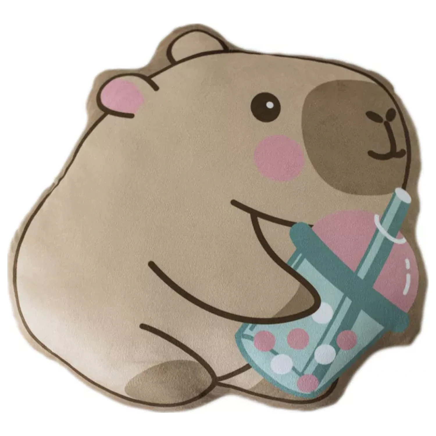 Capybara Drink shaped pernuta decorativa, perna decorativa 35x33 cm poza produsului