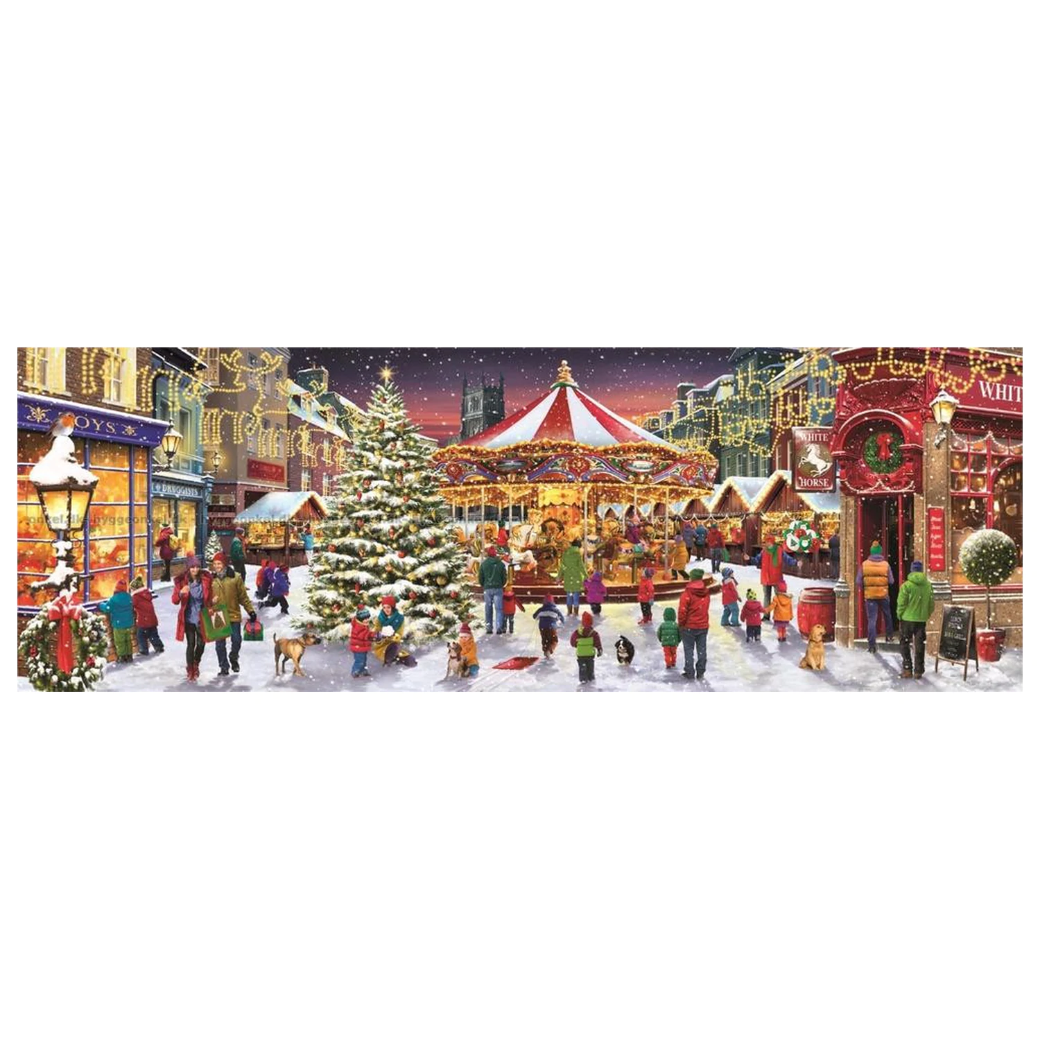 Christmas Village 1000 de piese puzzle panoramă Clementoni poza produsului