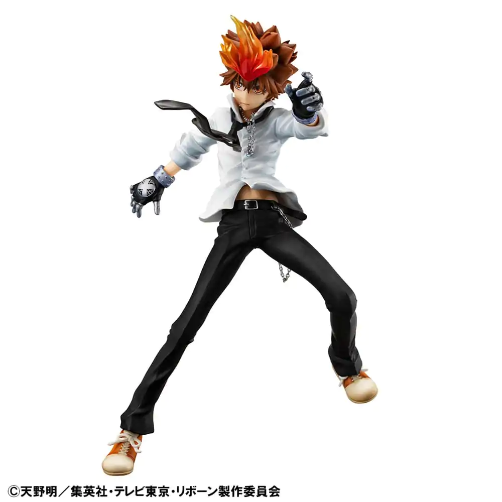 Katekyo Hitman Reborn! G.E.M. Series PVC Statuie Tsunayoshi Sawada & Kyoya Hibari & Reborn Set 21 cm poza produsului