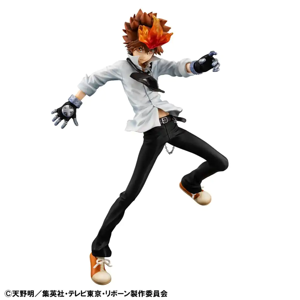 Katekyo Hitman Reborn! G.E.M. Series PVC Statuie Tsunayoshi Sawada & Kyoya Hibari & Reborn Set 21 cm poza produsului
