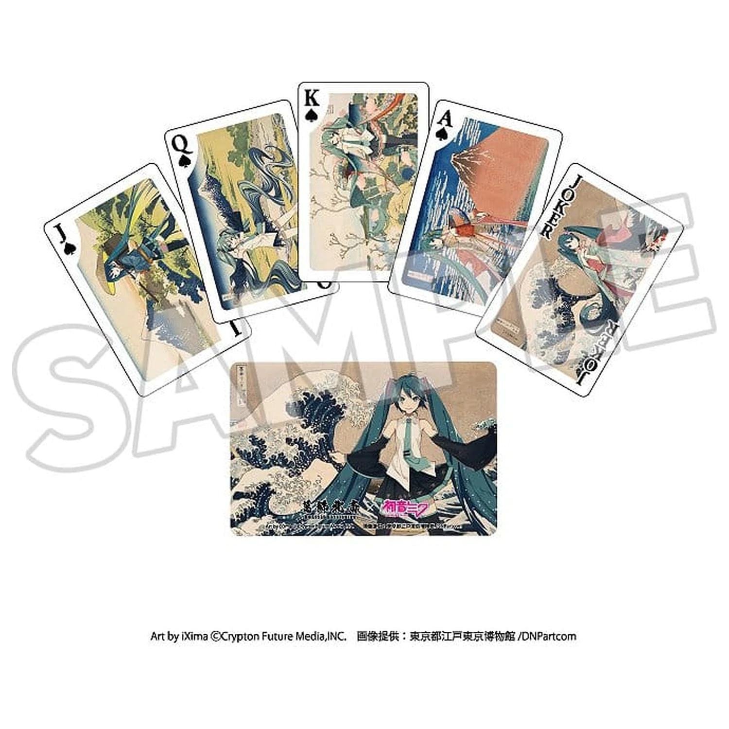 Katsushika Hokusai x Hatsune Miku Playing Cards poza produsului