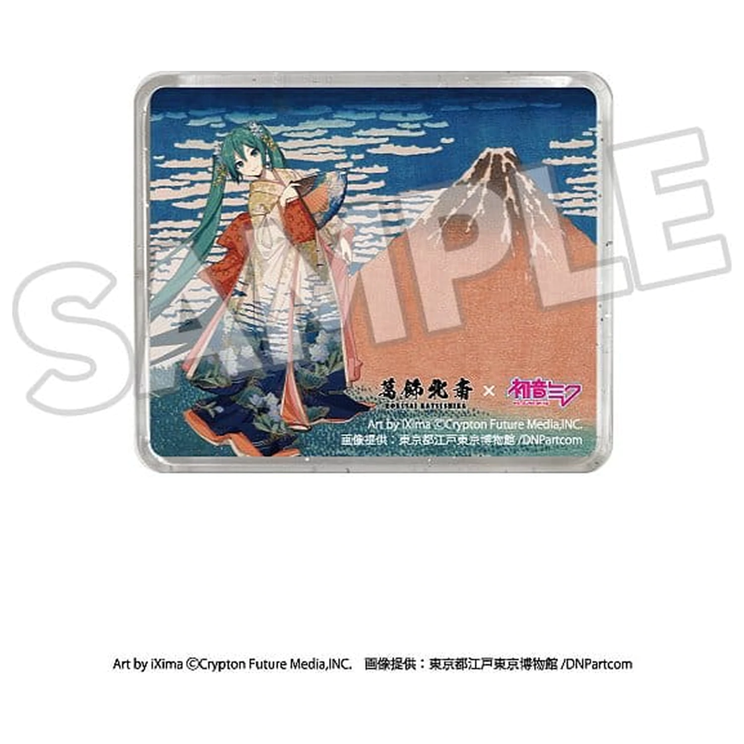 Katsushika Hokusai x Hatsune Miku 3D Magnet Treizeci și șase de Vederi ale Muntelui Fuji Vânt Fin, Dimineață Senină poza produsului
