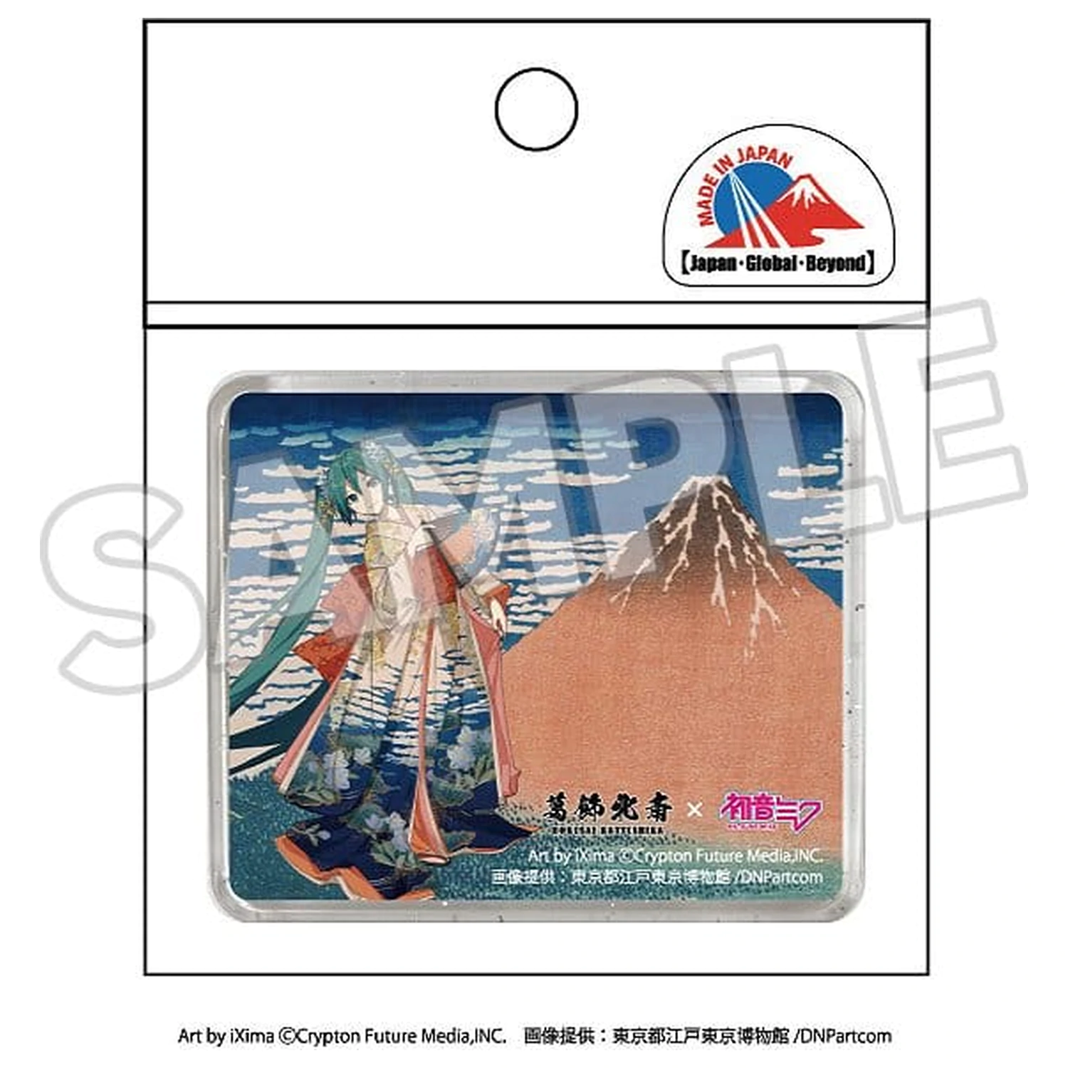 Katsushika Hokusai x Hatsune Miku 3D Magnet Treizeci și șase de Vederi ale Muntelui Fuji Vânt Fin, Dimineață Senină poza produsului