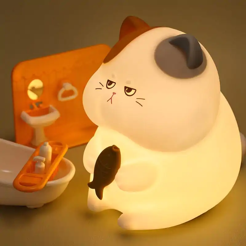 Kawaii 3D Nightlight Amuzant Pisica poza produsului