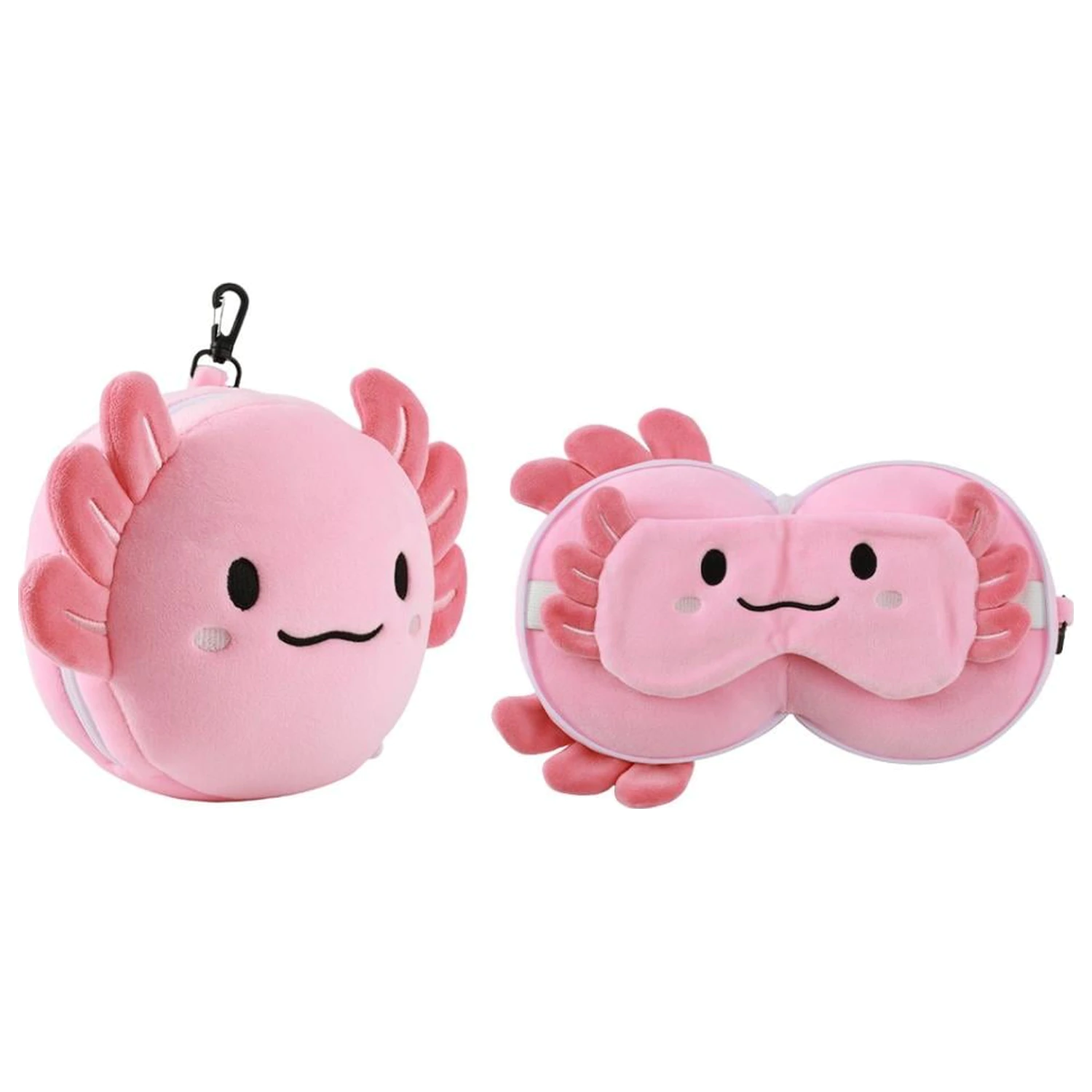 KAWAII Axolotly Pernă cu Mască de Dormit poza produsului