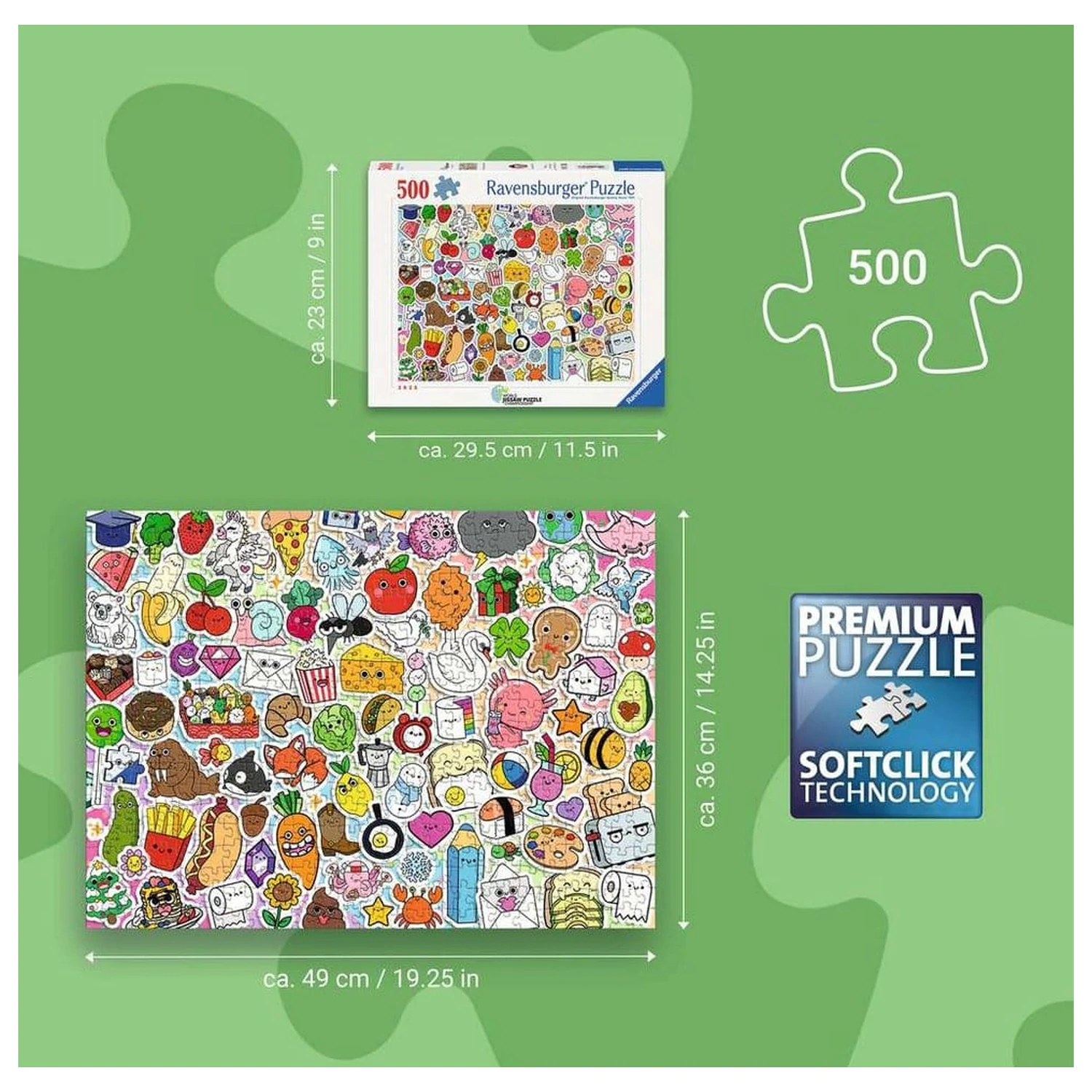 Kawaii Jigsaw Puzzle Cute Kawaii Chaos (500 de piese) poza produsului
