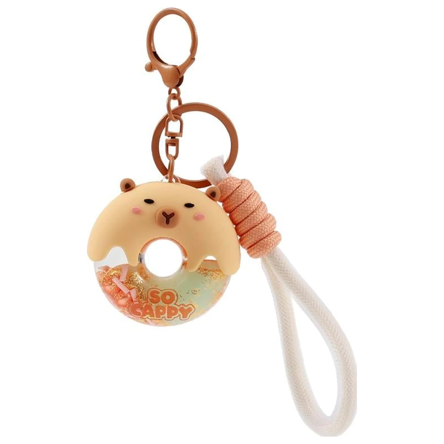 KAWAII Donut Capybara Breloc poza produsului