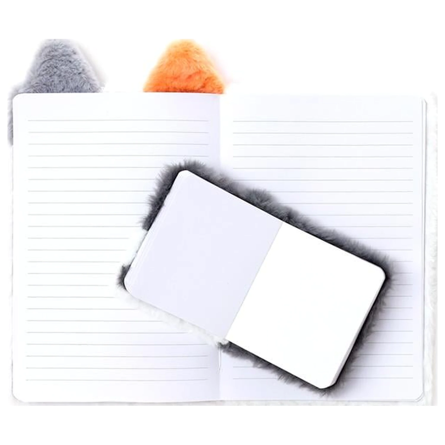 KAWAII Lola the Cat Premium Fluffy Carnet + 1 Mini poza produsului