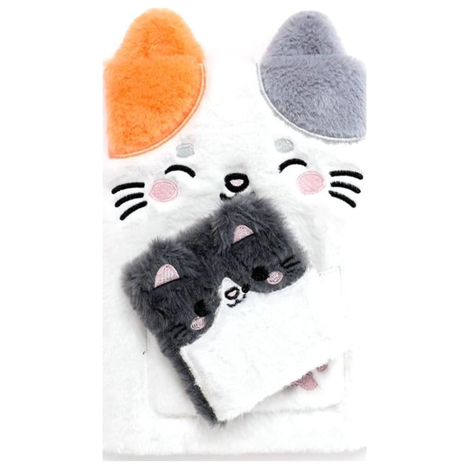 KAWAII Lola the Cat Premium Fluffy Carnet + 1 Mini poza produsului