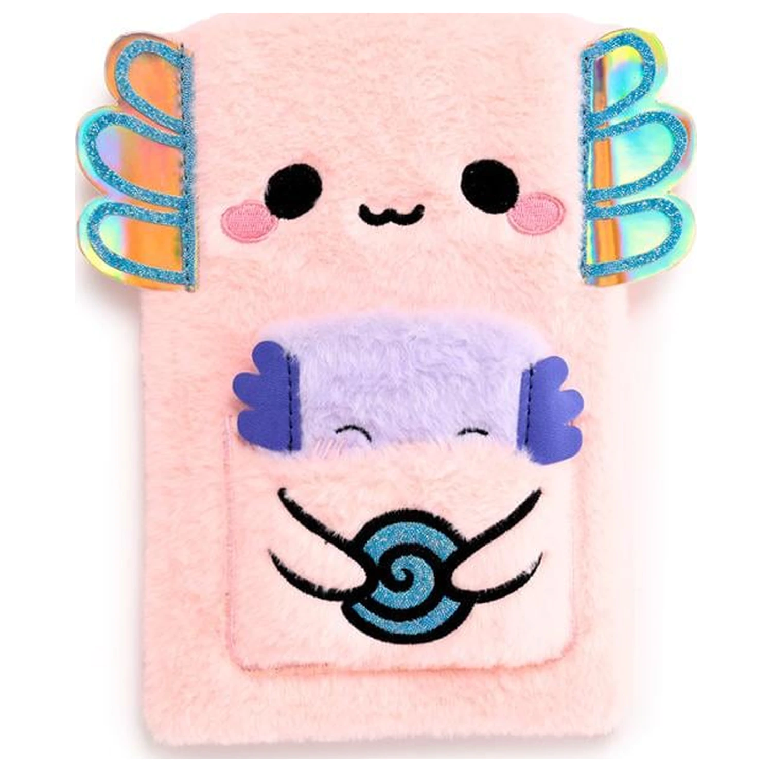 Kawaii Maddie the Axolotl Premium Fluffy Notebook + 1 Mini poza produsului