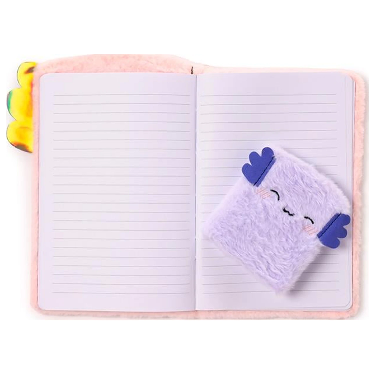 Kawaii Maddie the Axolotl Premium Fluffy Notebook + 1 Mini poza produsului