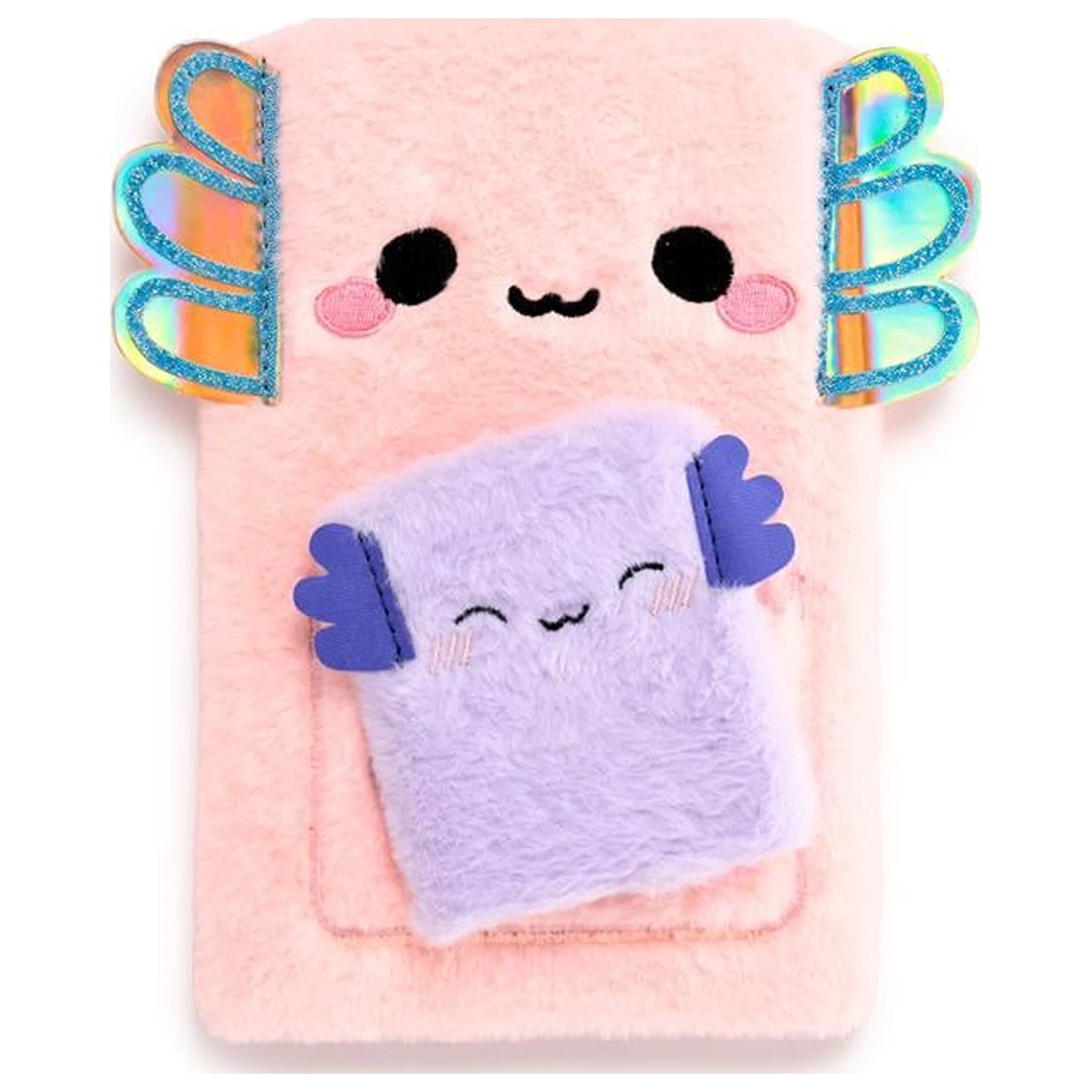 Kawaii Maddie the Axolotl Premium Fluffy Notebook + 1 Mini poza produsului