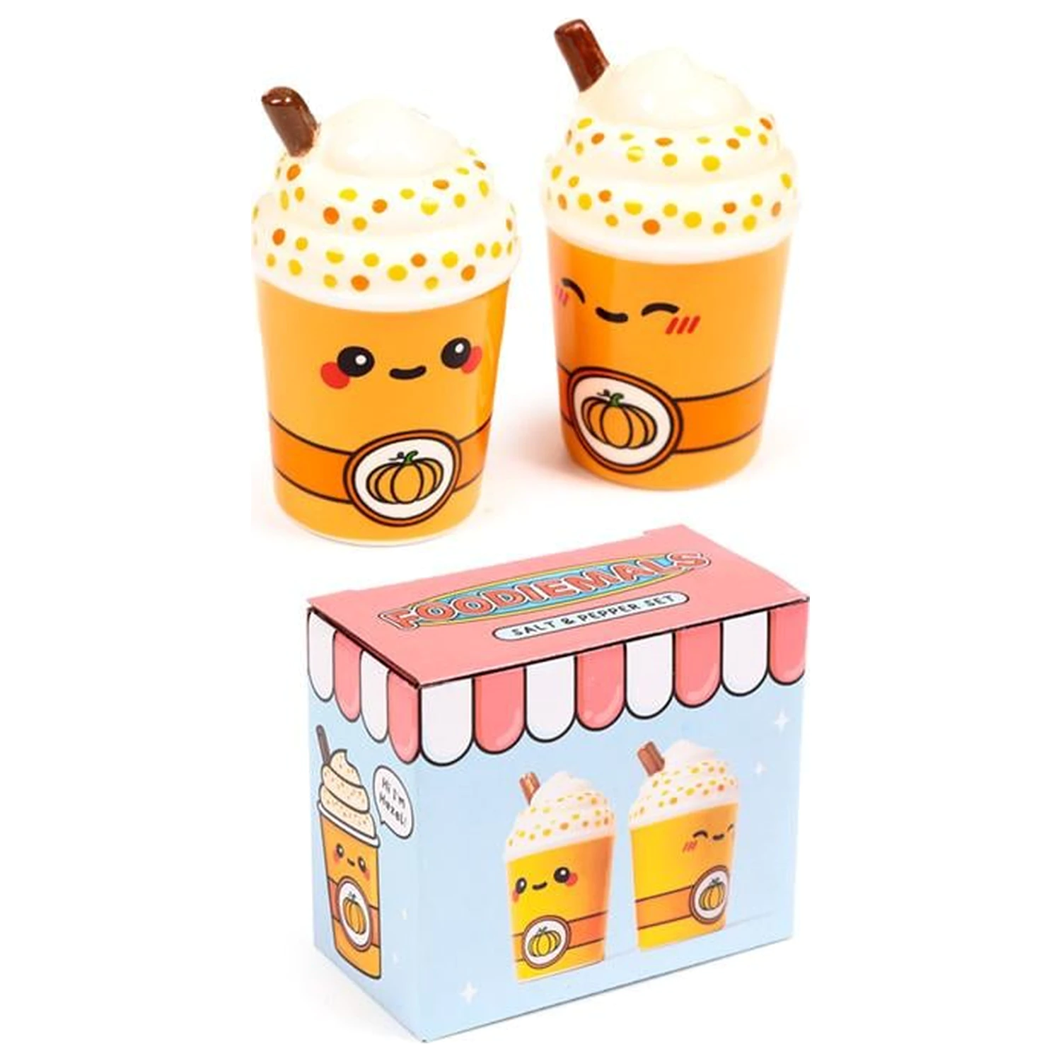 KAWAII Spiced Pumpkin Latte Set de recipiente pentru sare si piper poza produsului