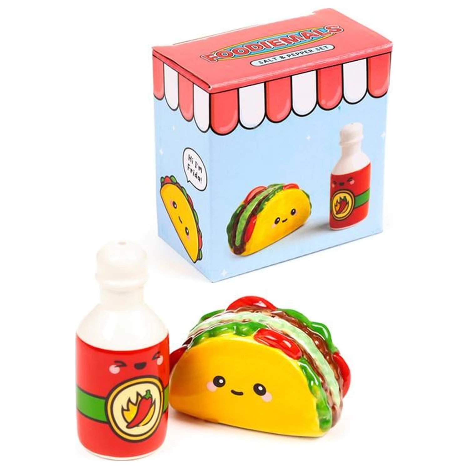 Set recipiente sare si piper Kawaii Taco & Sauce poza produsului