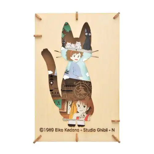 Kit Model de Hârtie Kiki's Delivery Service Paper Theater Stil Lemn Siluetă Jiji poza produsului