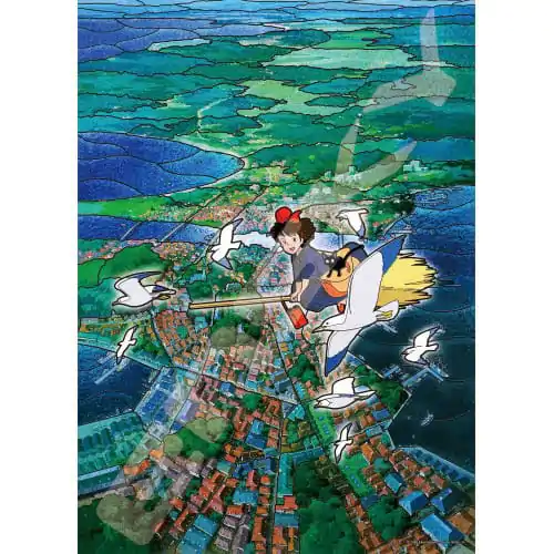 Kiki's Delivery Service Puzzle tip Mozaic Sticlă Colorată Koriko City's Sky (500 piese) poza produsului