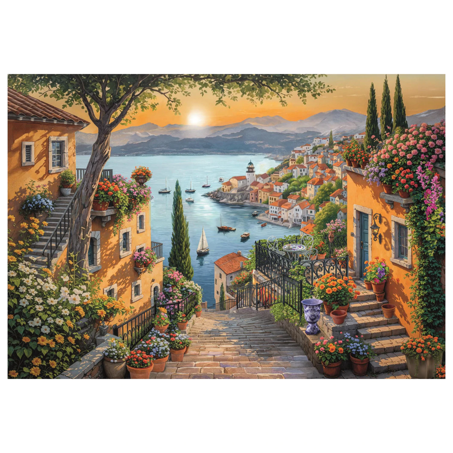 Harbor Steps puzzle de 1500 de piese poza produsului